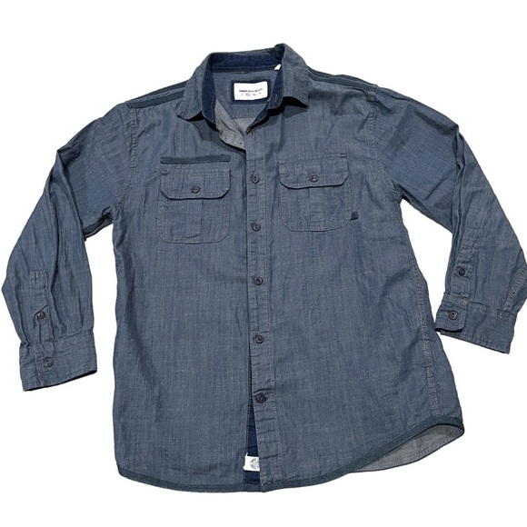 Paper Denim & Cloth button down denim shirt size 10-12 - Picture 1 of 5